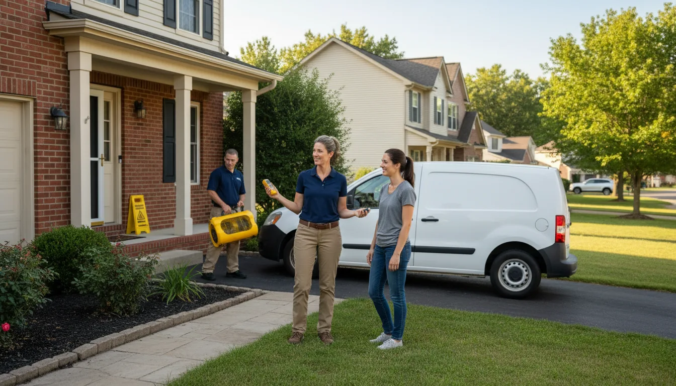 Residential water damage restoration in Saint Clair, PA